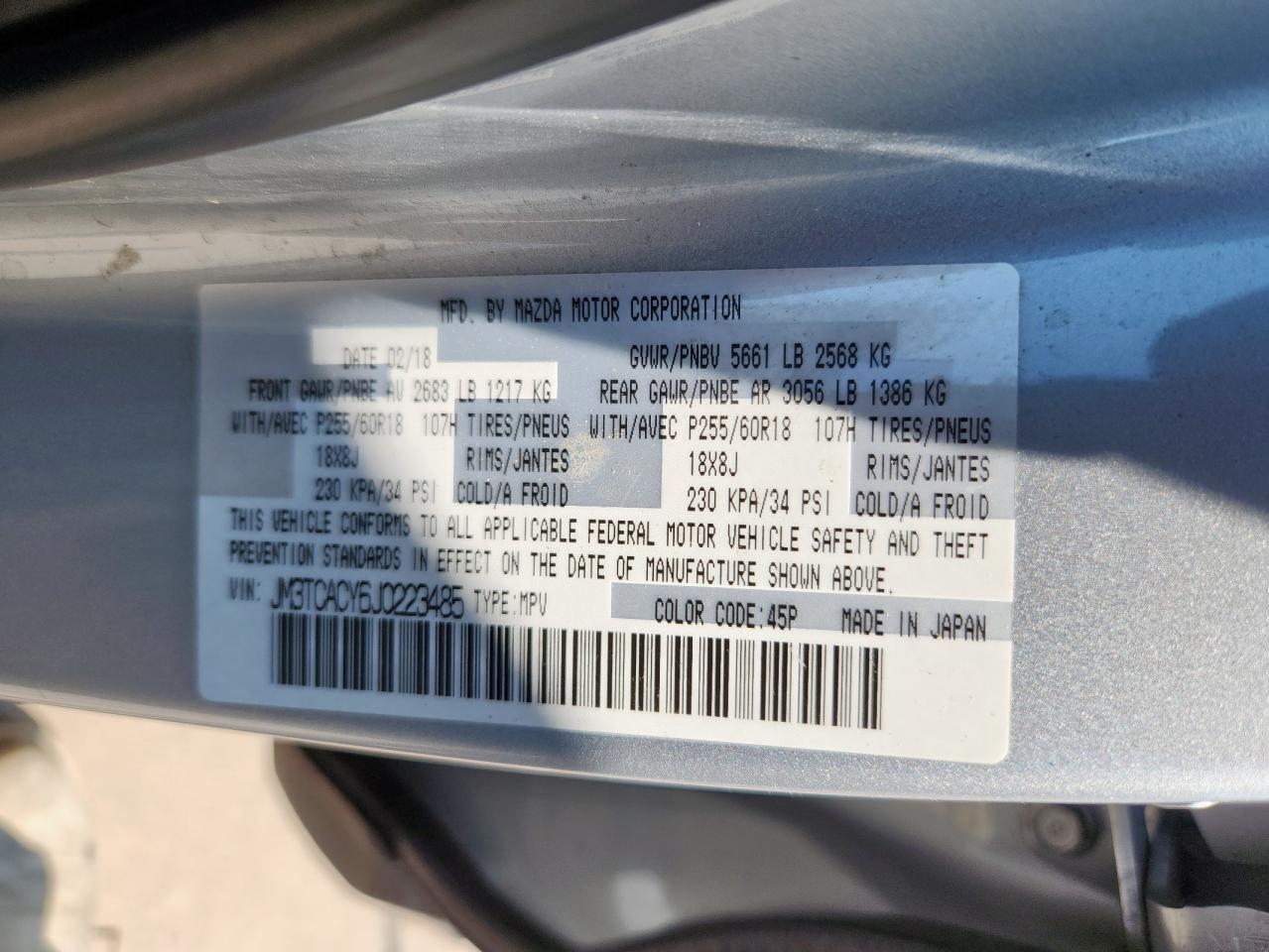 2018 MAZDA CX-9
