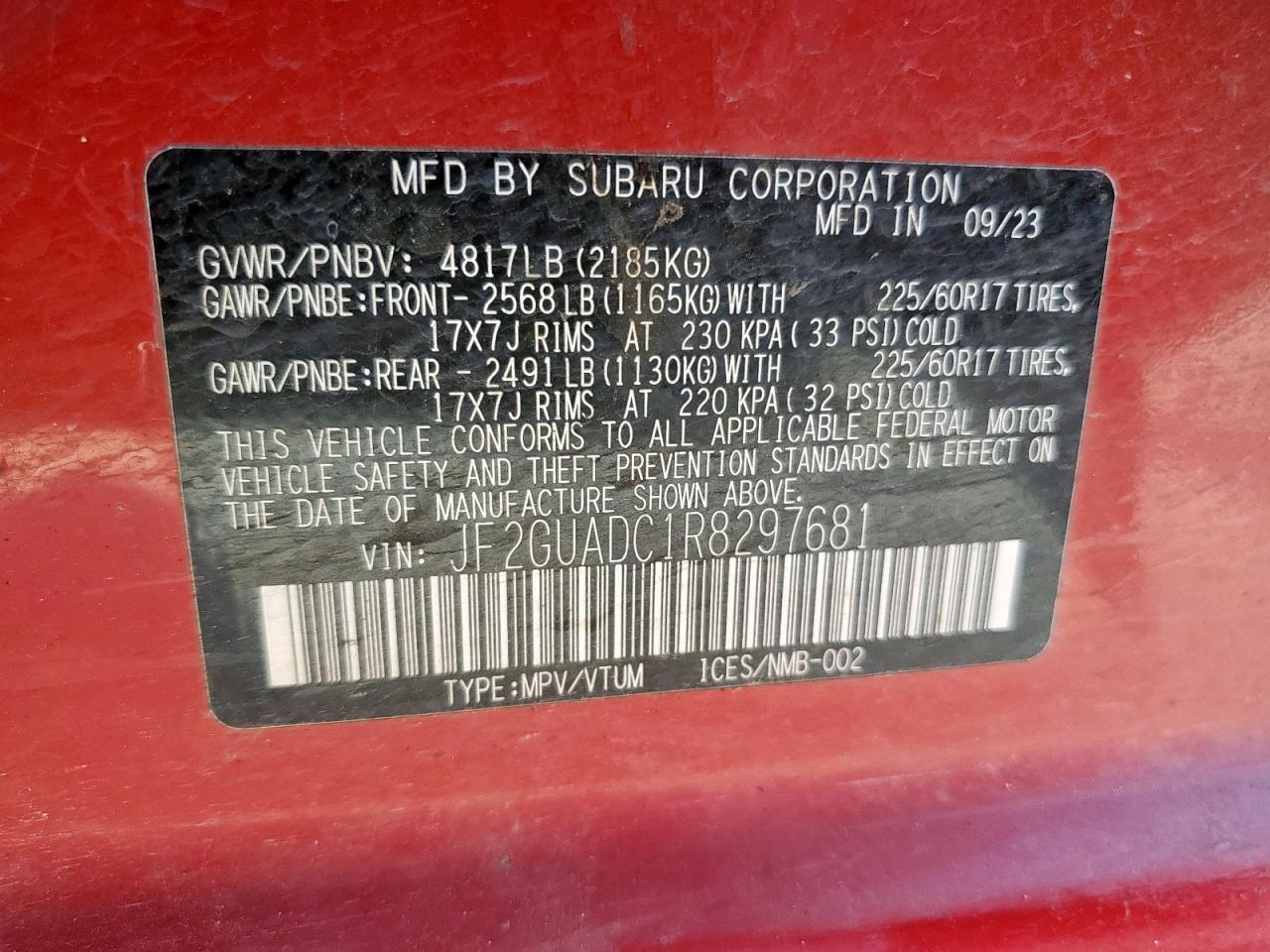 2024 SUBARU Crosstrek