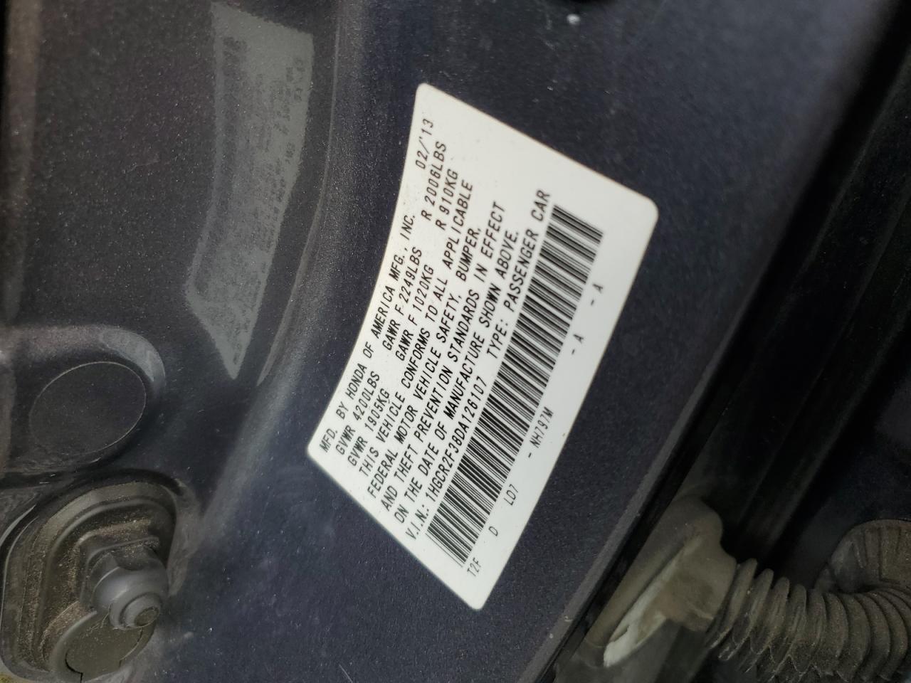 2013 HONDA ACCORD