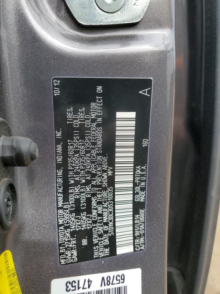 2013 TOYOTA SIENNA