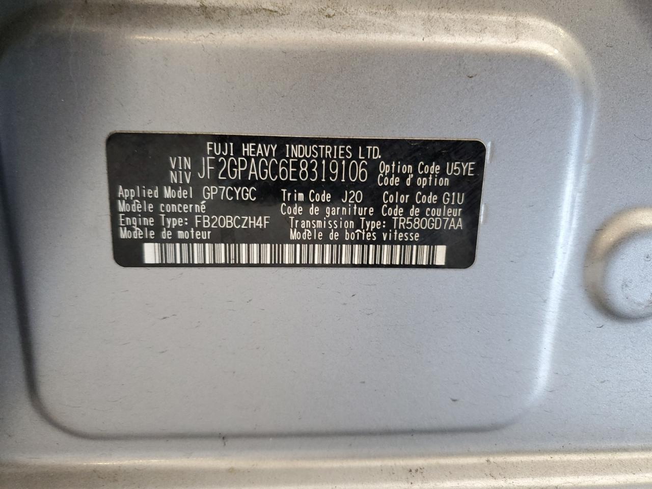 2014 SUBARU XV Crosstrek