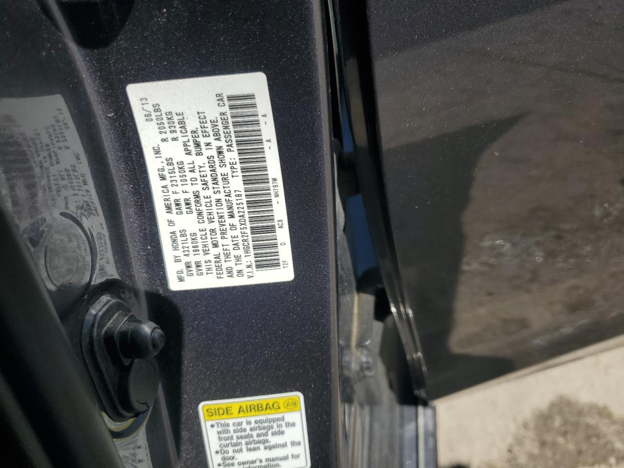 2013 HONDA ACCORD