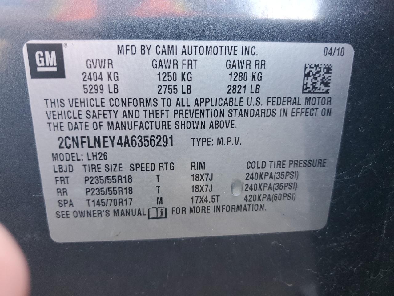 2010 CHEVROLET EQUINOX