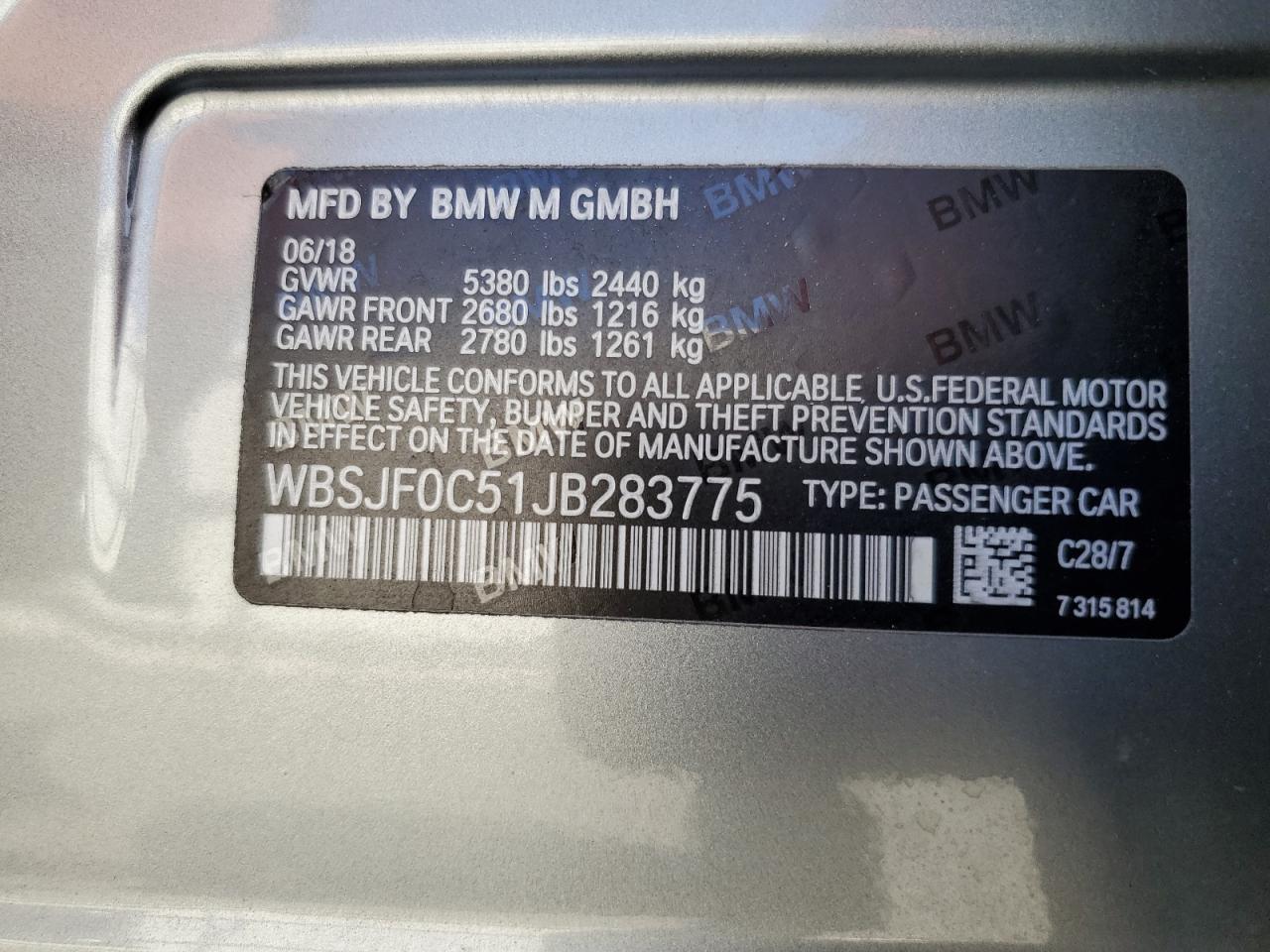 2018 BMW M5