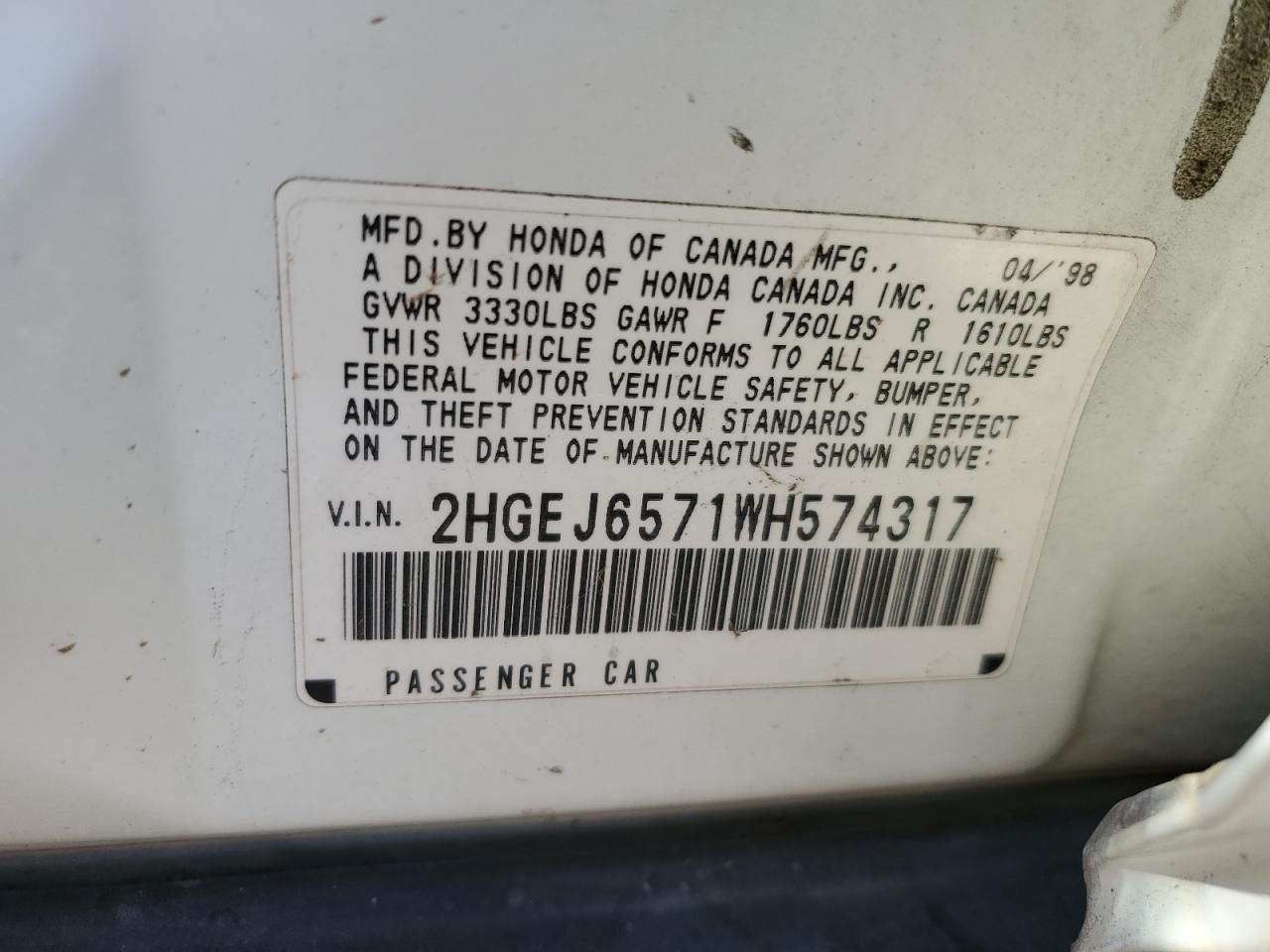 1998 HONDA CIVIC