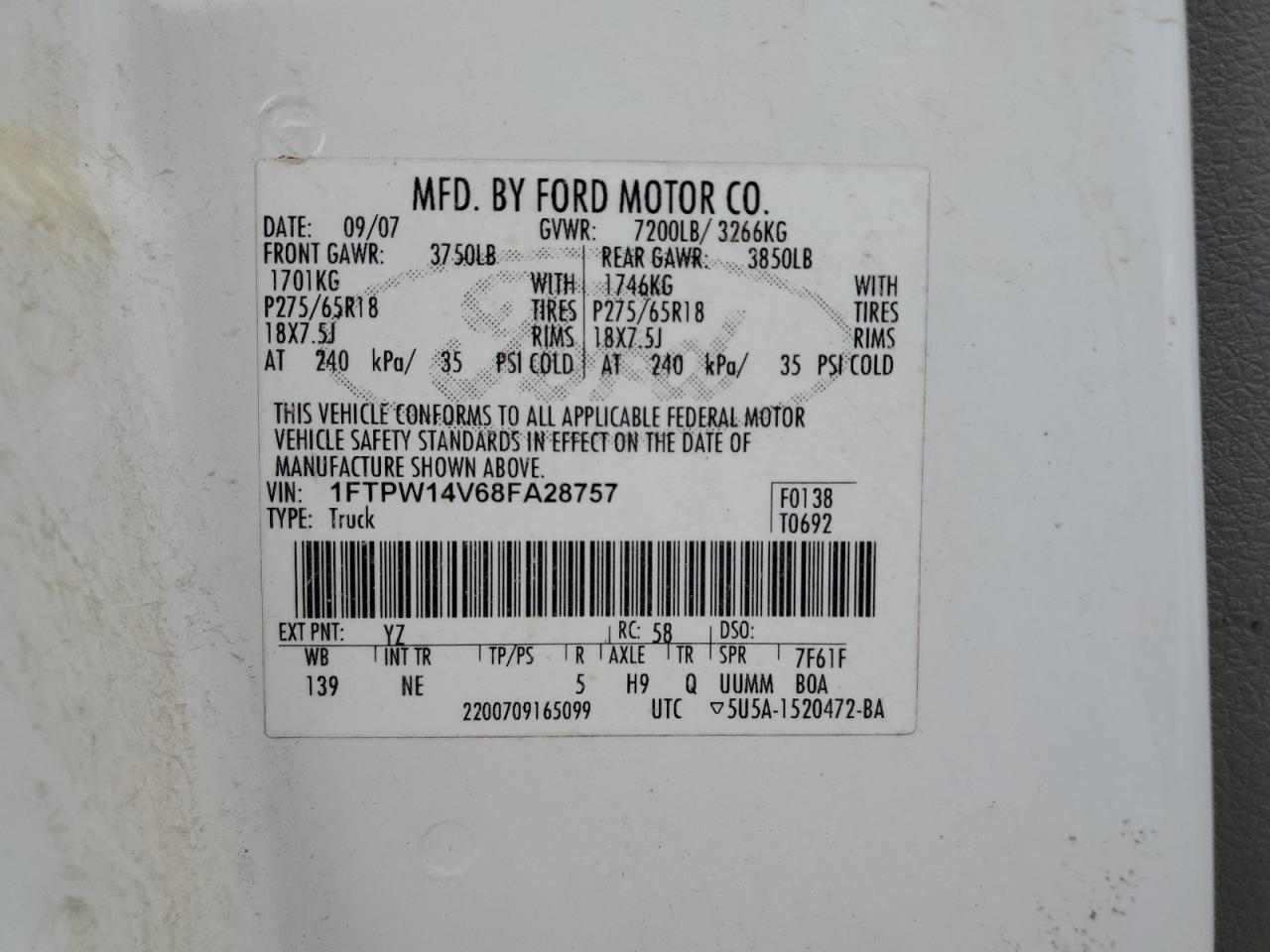 2008 FORD F-150