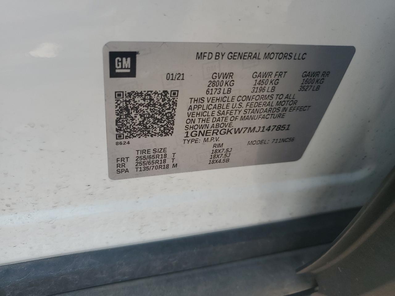 2021 CHEVROLET TRAVERSE