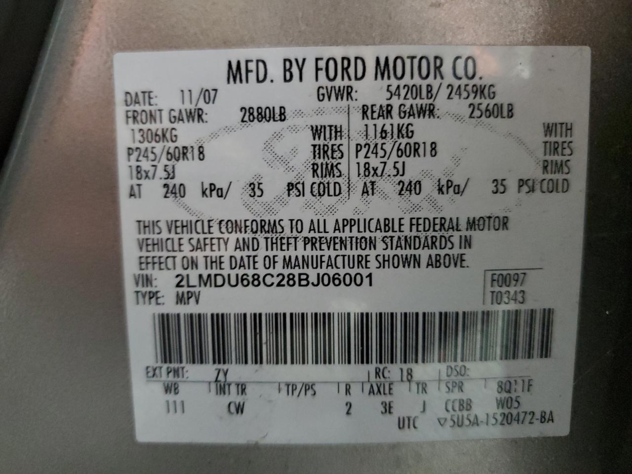 2008 LINCOLN MKX