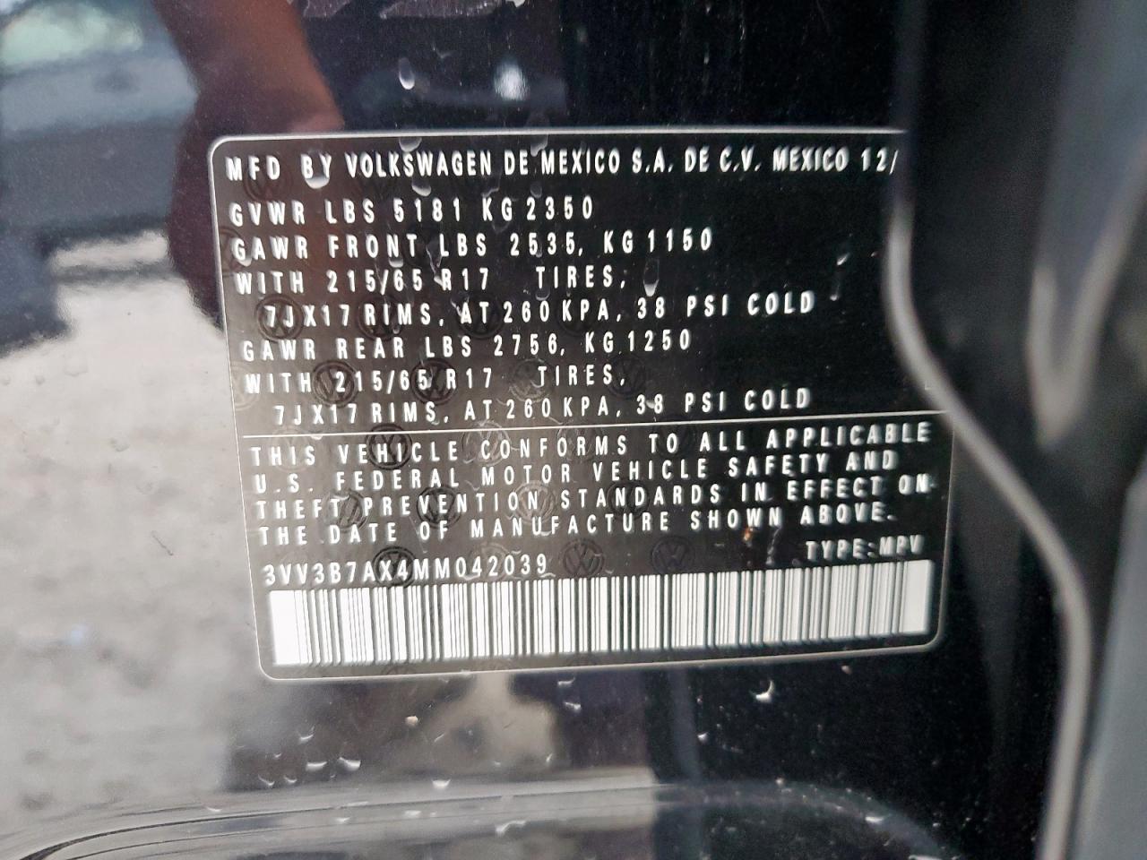 2021 VOLKSWAGEN TIGUAN