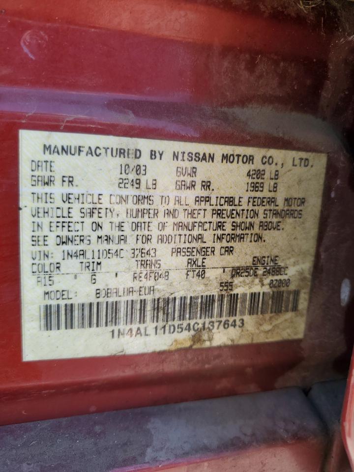 2004 NISSAN ALTIMA