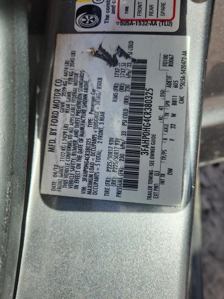 2012 FORD FUSION