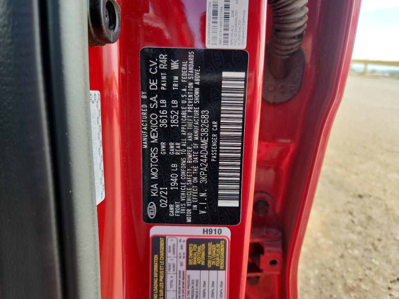 2021 KIA RIO
