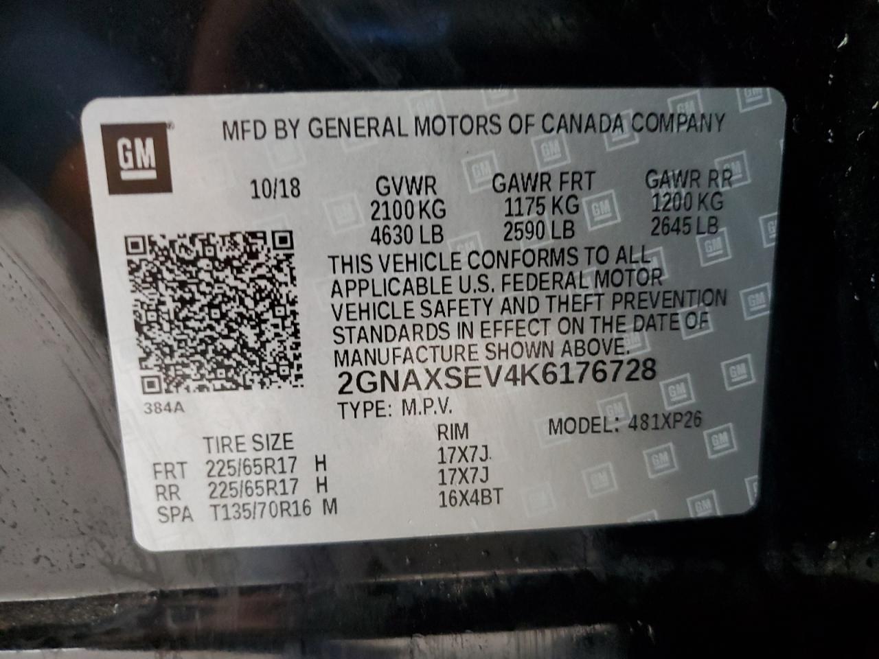 2019 CHEVROLET EQUINOX