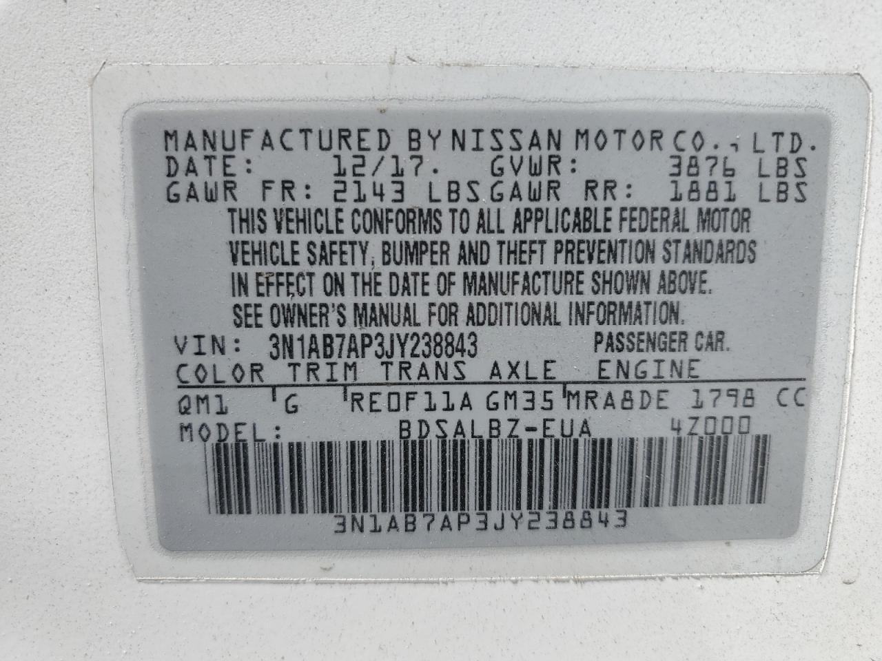 2018 NISSAN SENTRA
