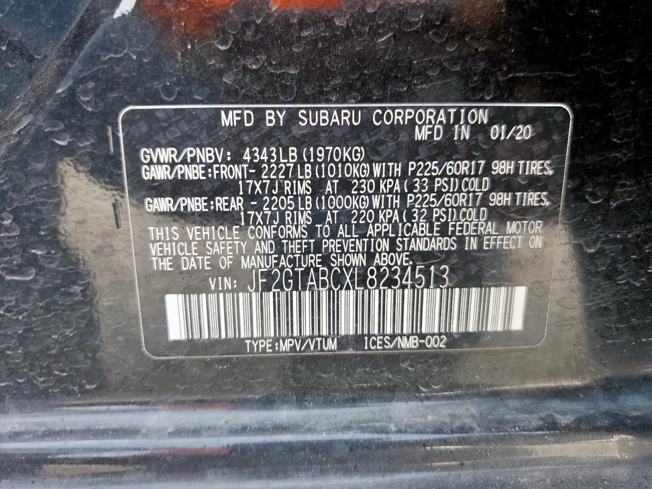 2020 SUBARU Crosstrek