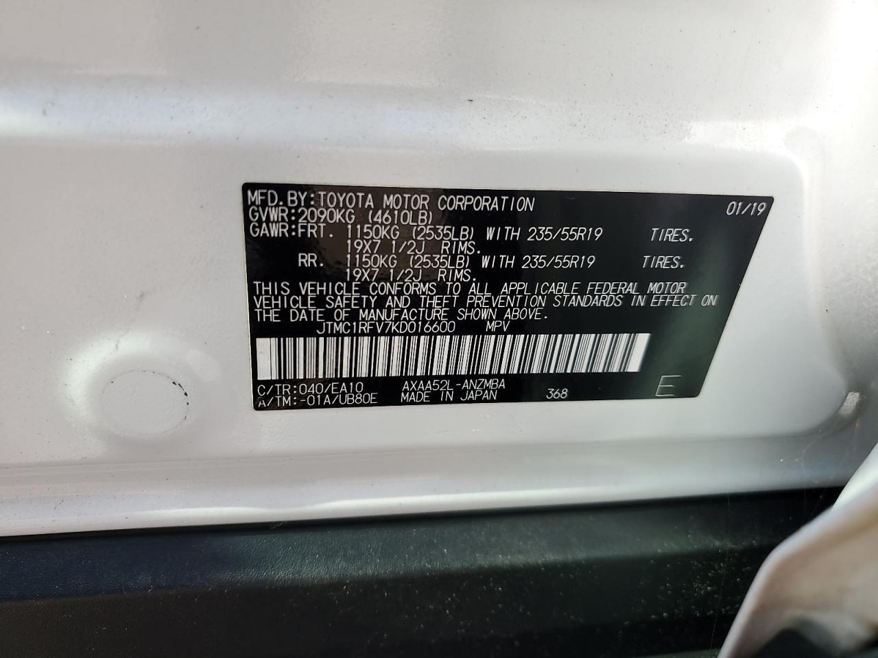 2019 TOYOTA RAV4