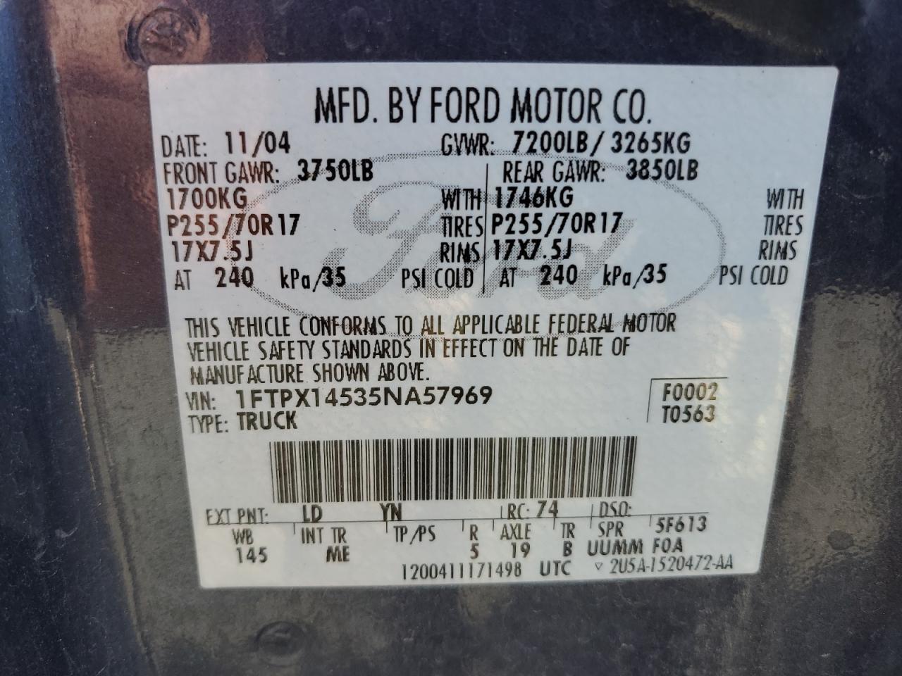 2005 FORD F-150