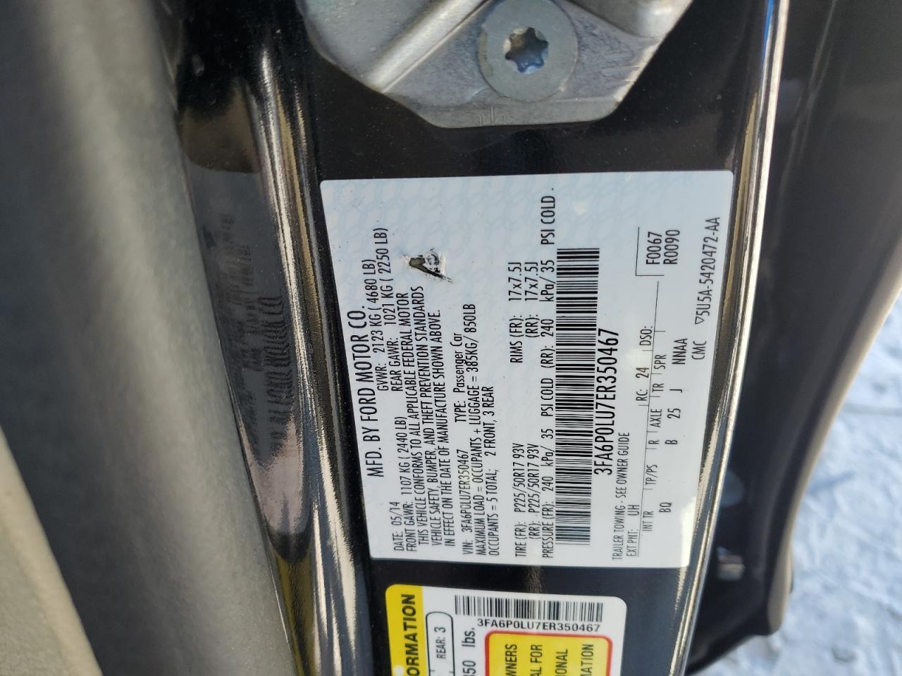 2014 FORD FUSION