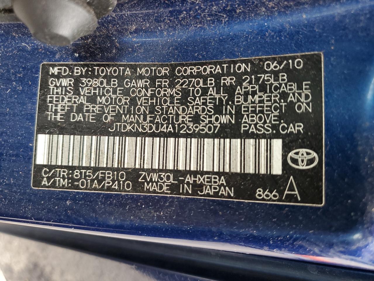 2010 TOYOTA PRIUS