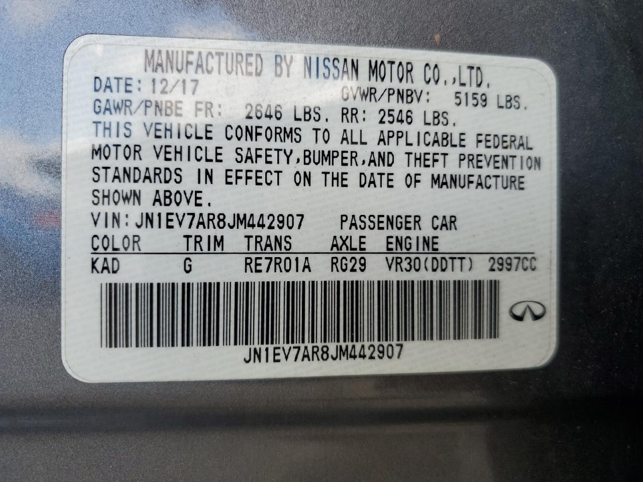 2018 INFINITI Q50