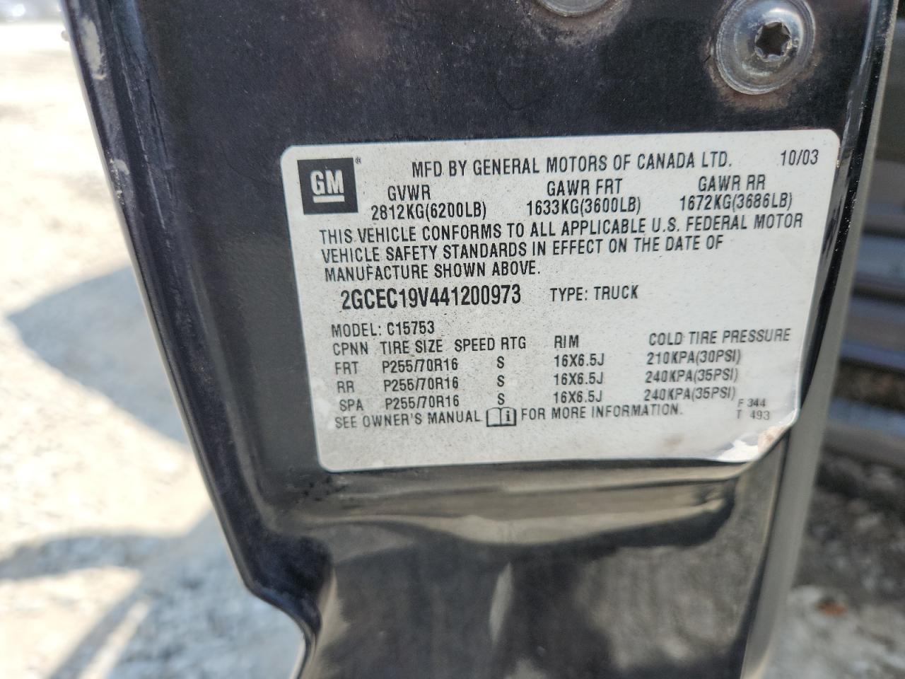 2004 CHEVROLET Silverado