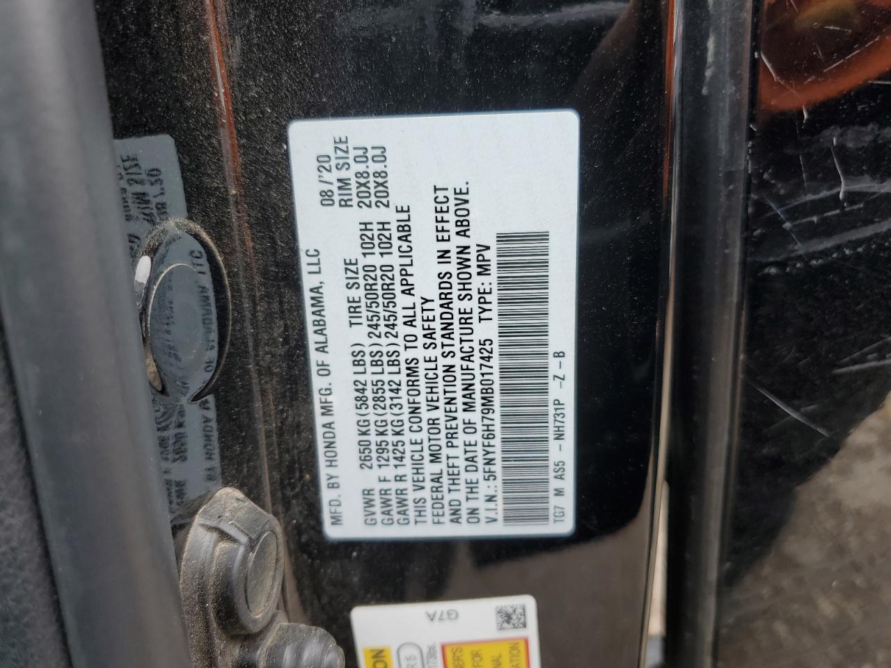 2021 HONDA PILOT