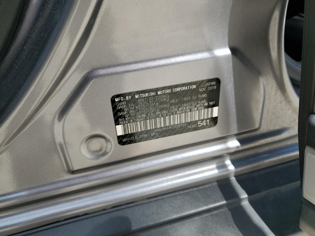 2019 MITSUBISHI outlander