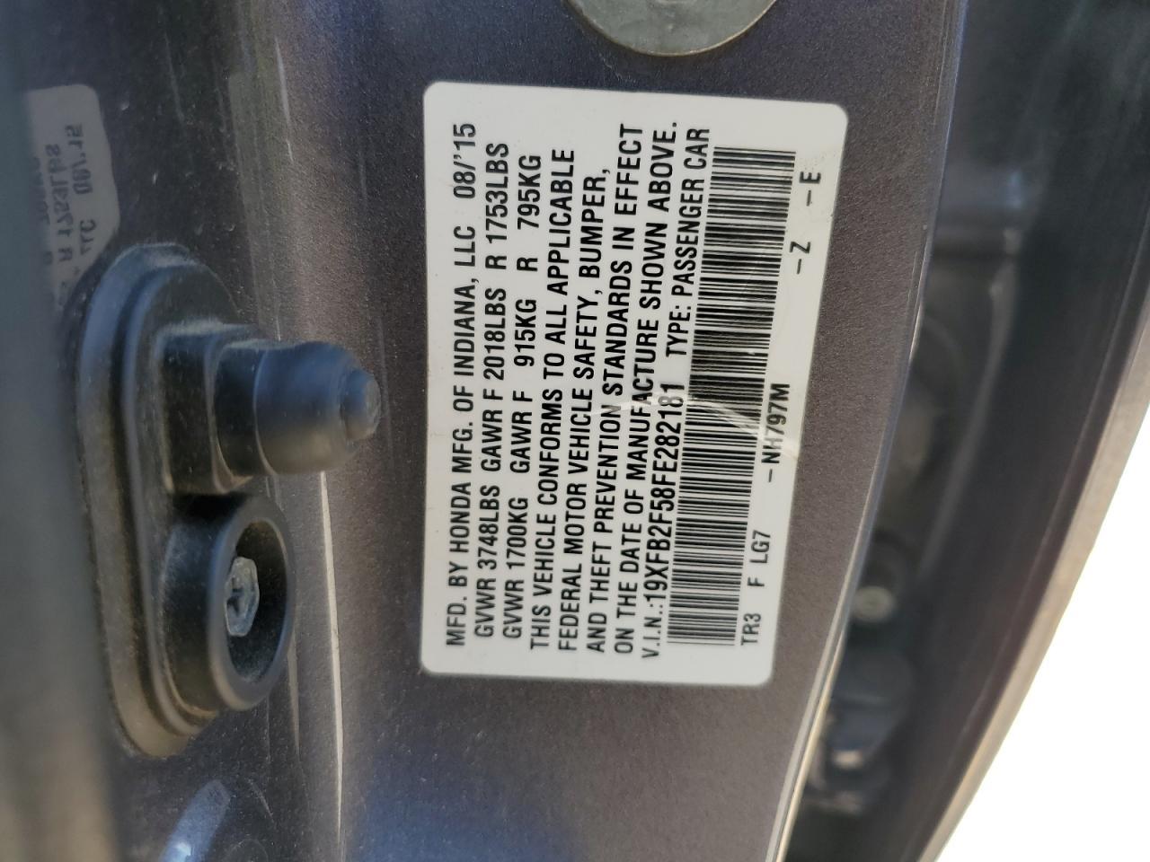 2015 HONDA CIVIC