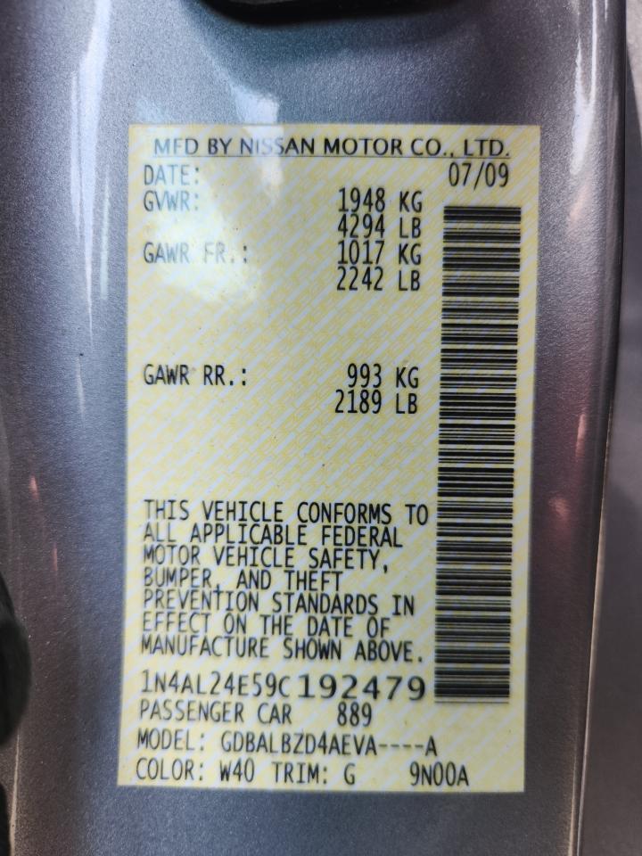 2009 NISSAN ALTIMA