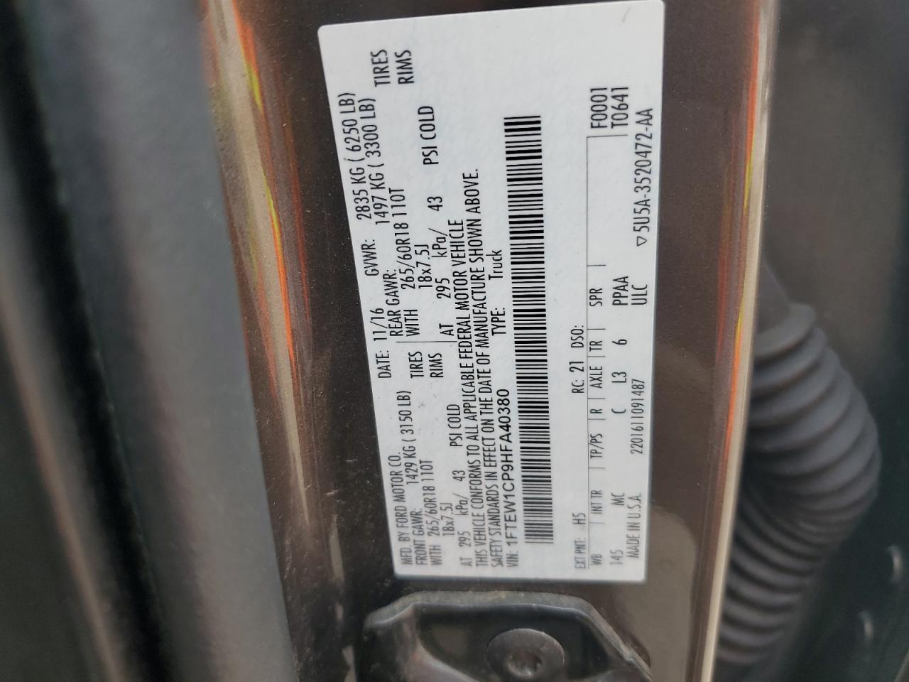 2017 FORD F-150
