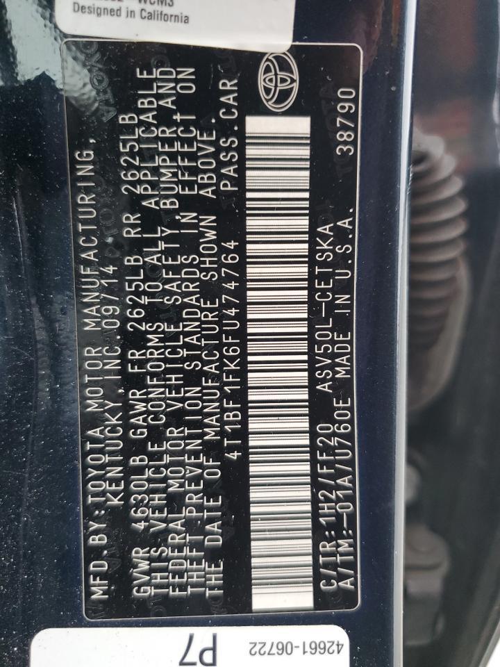 2015 TOYOTA CAMRY
