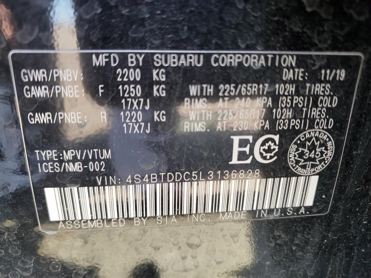2020 SUBARU Outback