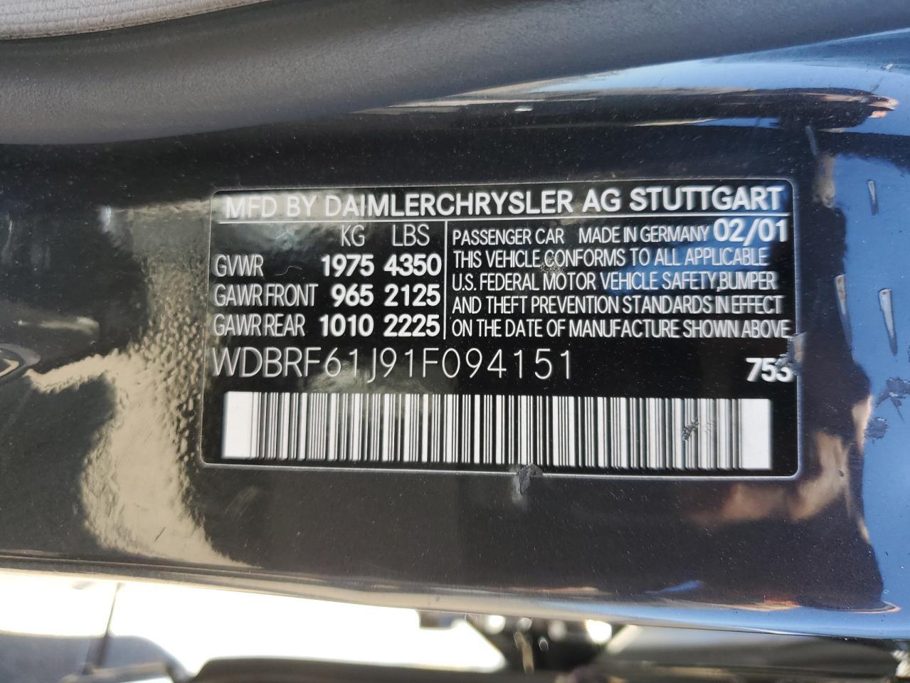 2001 MERCEDES-BENZ C-CLASS