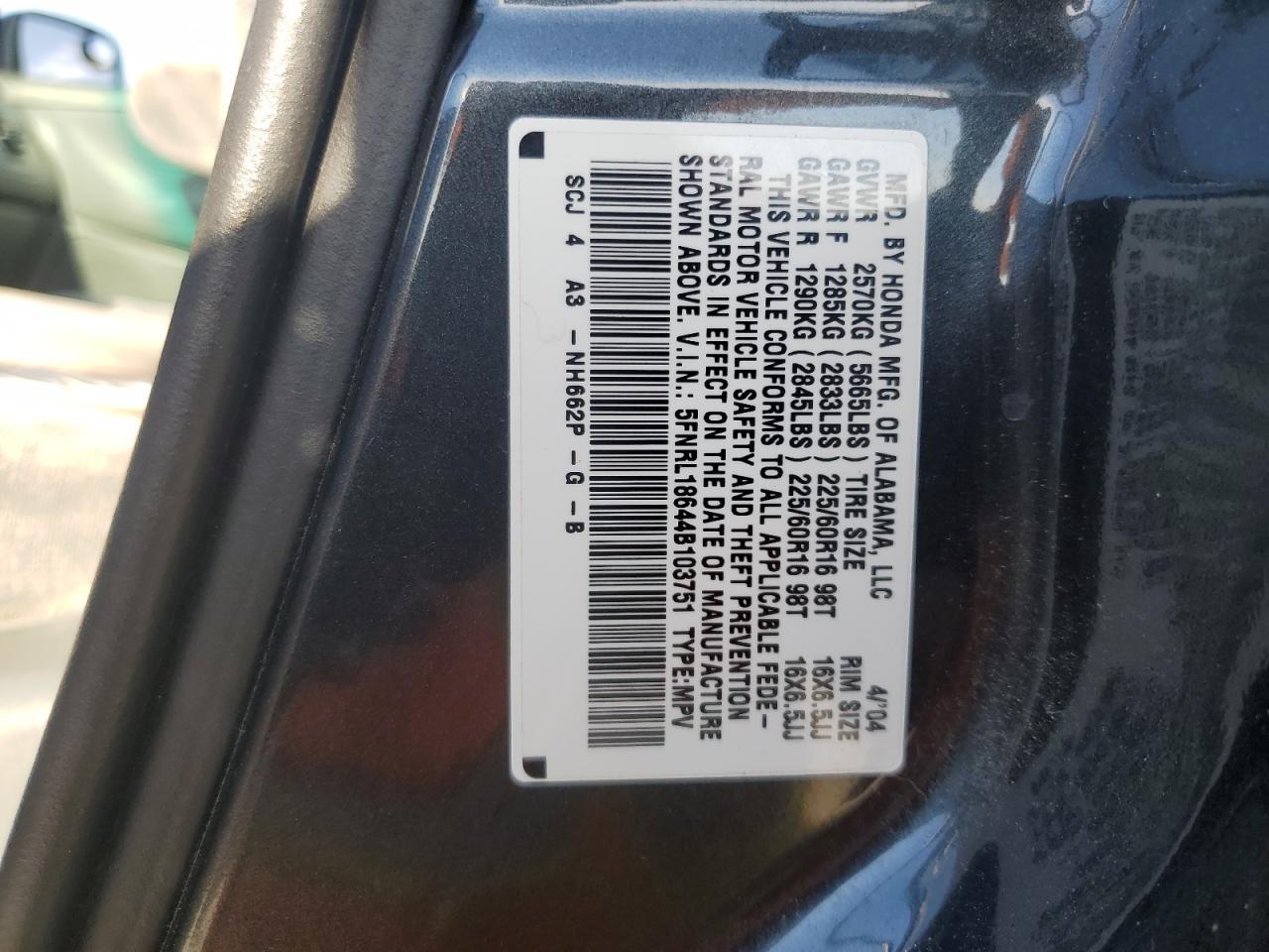 2004 HONDA ODYSSEY