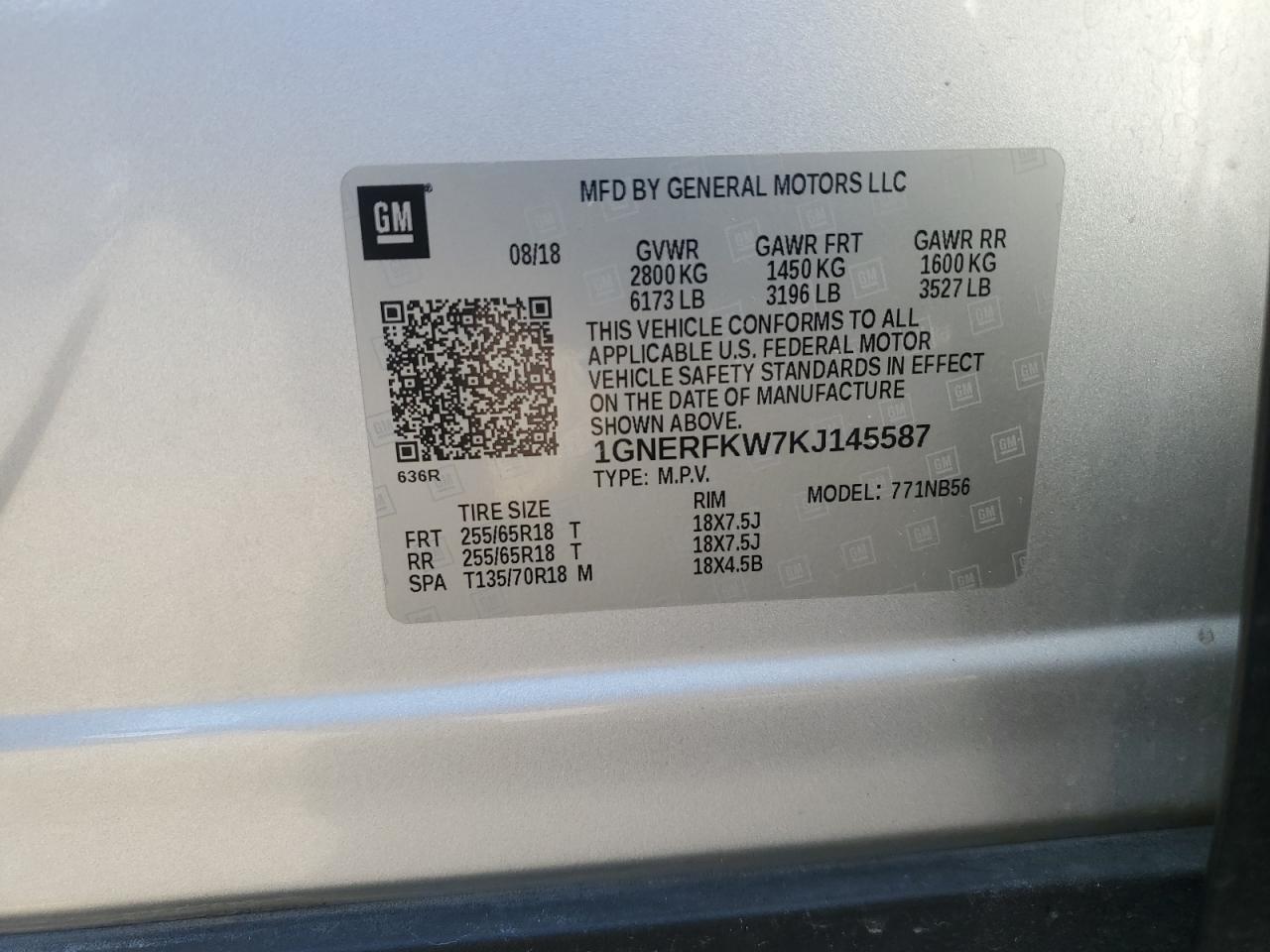 2019 CHEVROLET TRAVERSE