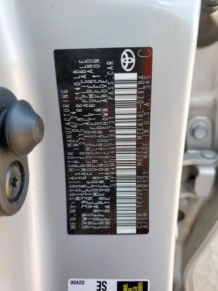 2024 TOYOTA COROLLA