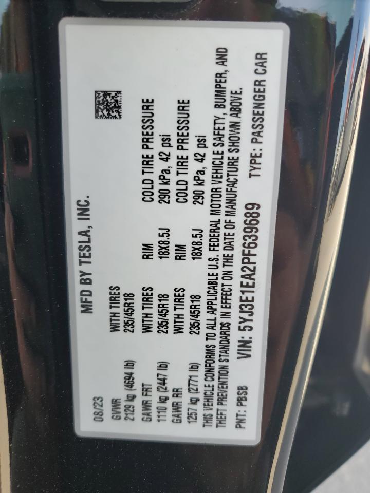 2023 TESLA MODEL 3