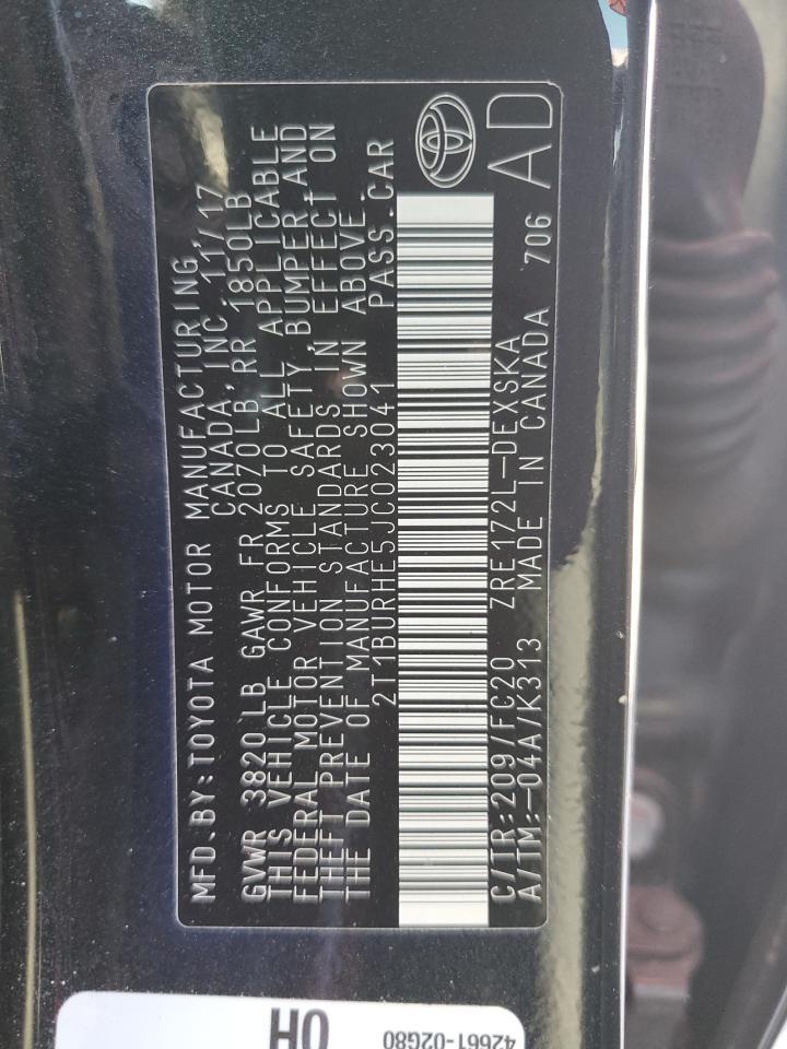 2018 TOYOTA COROLLA