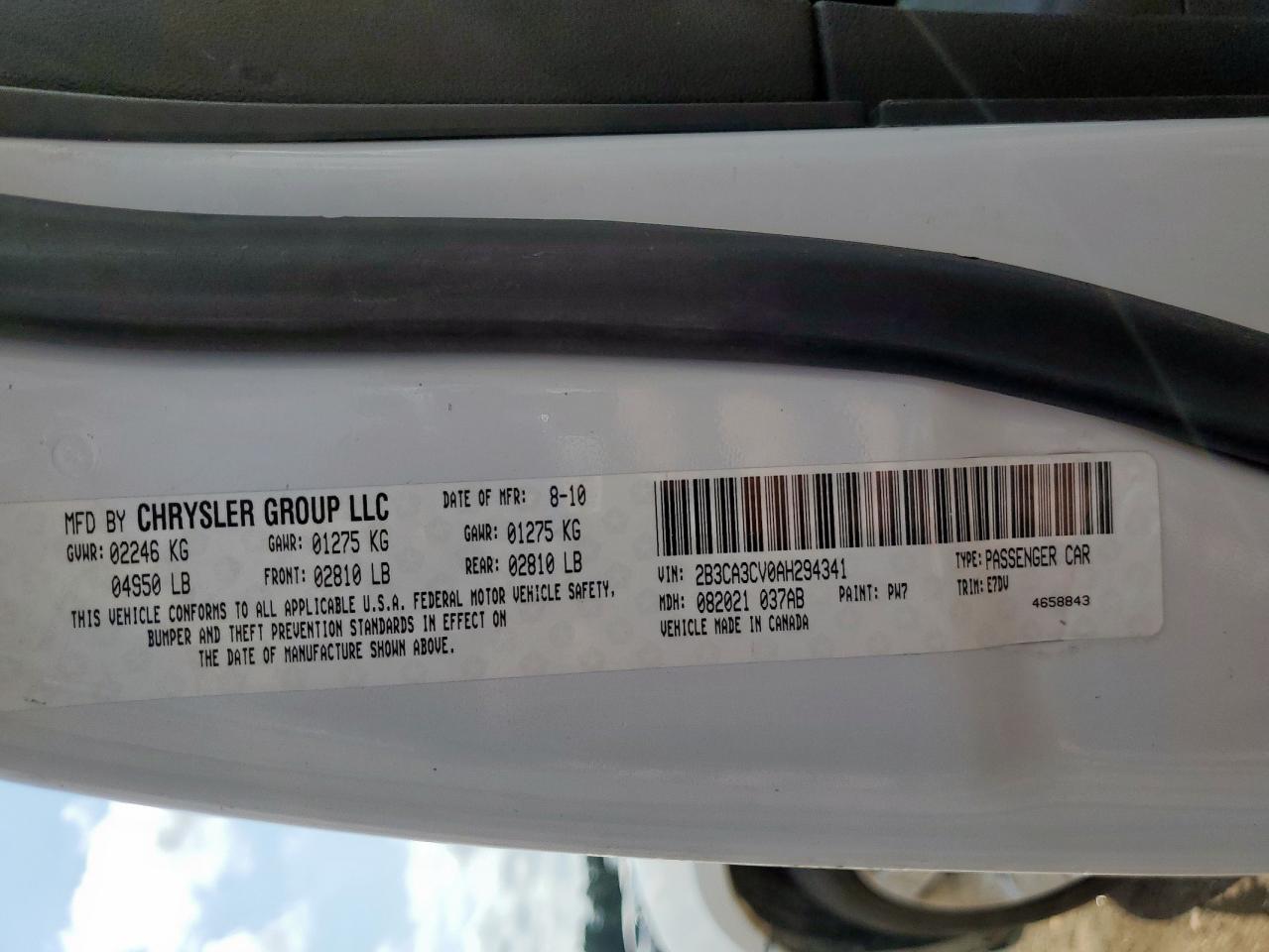 2010 DODGE CHARGER
