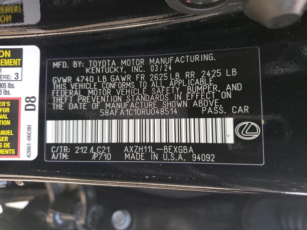 2024 LEXUS Es