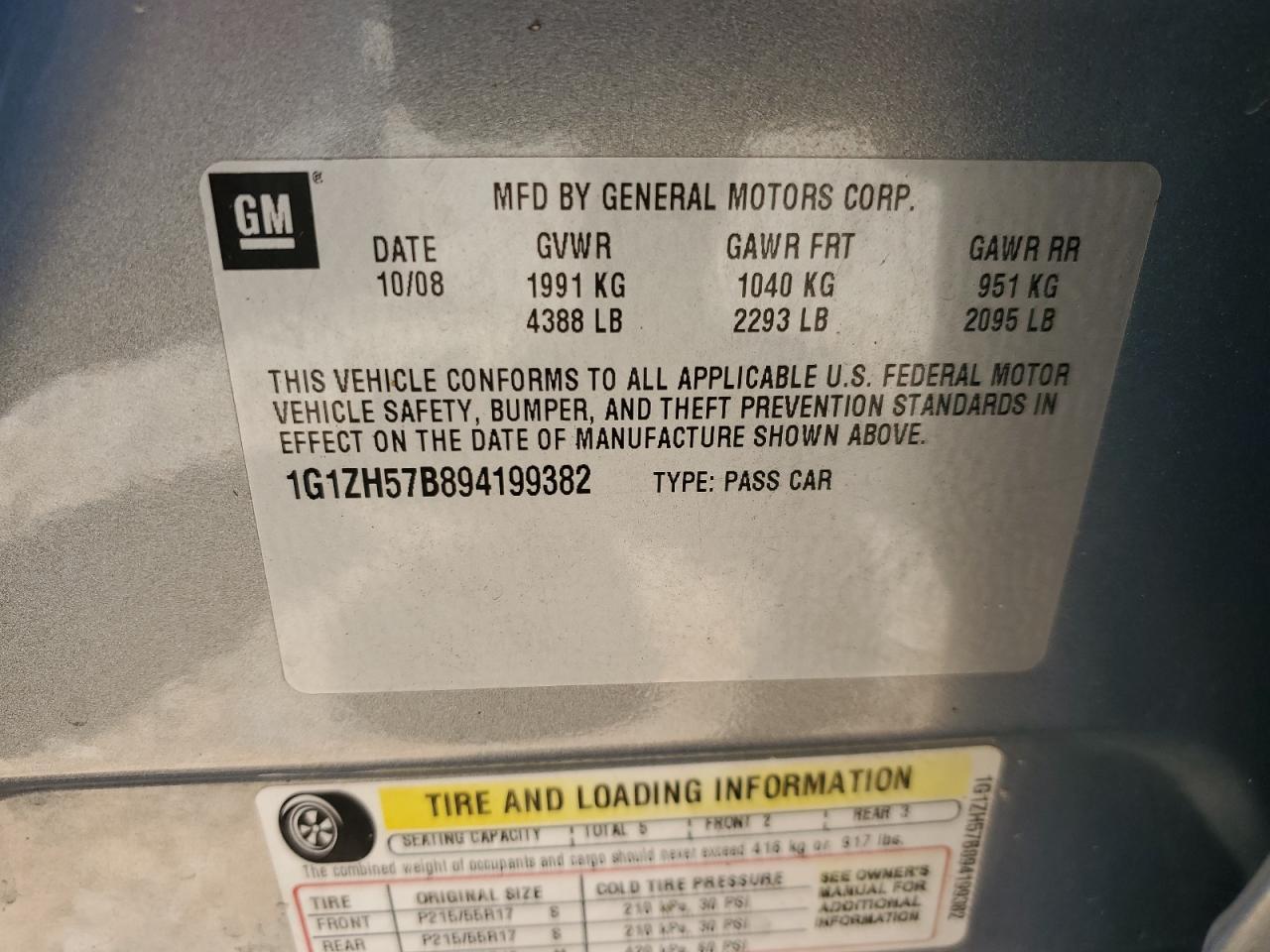2009 CHEVROLET MALIBU