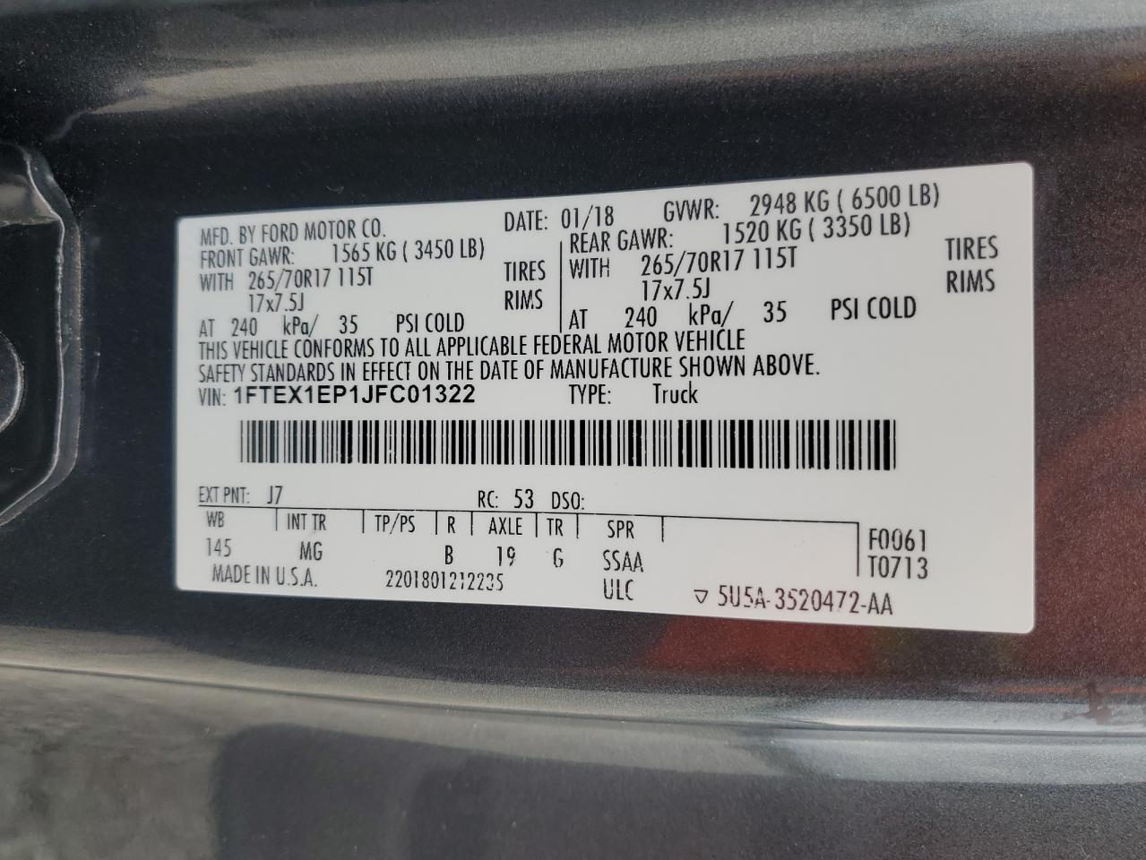 2018 FORD F-150