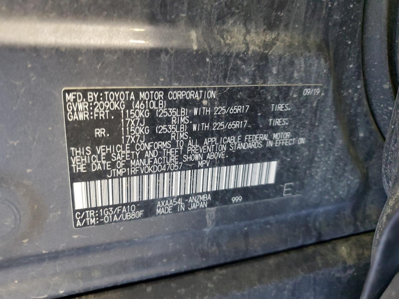 2019 TOYOTA RAV4