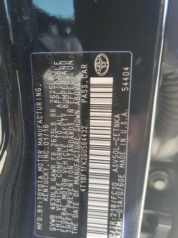 2016 TOYOTA CAMRY