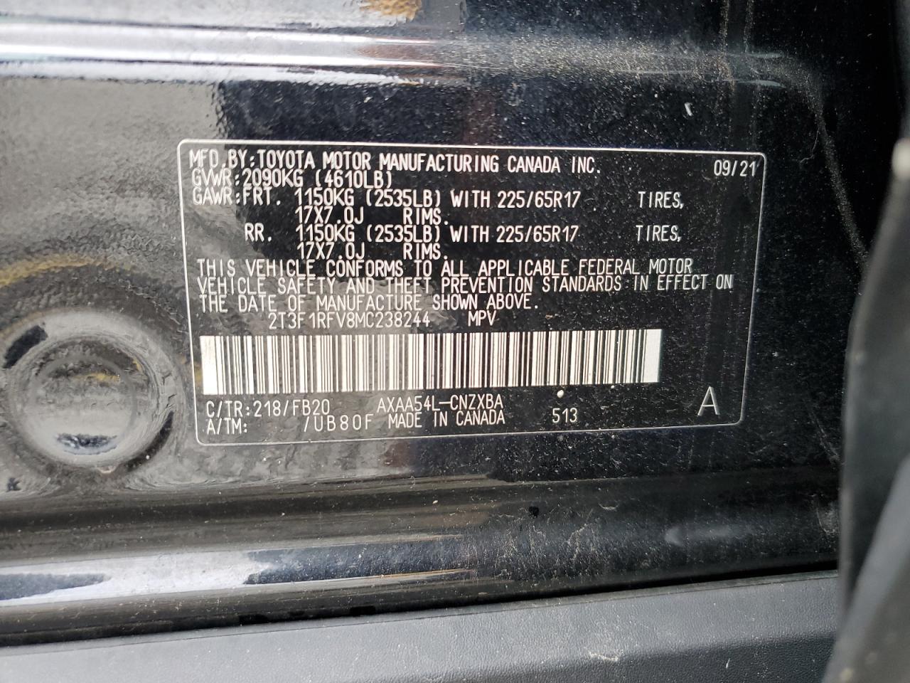 2021 TOYOTA RAV4