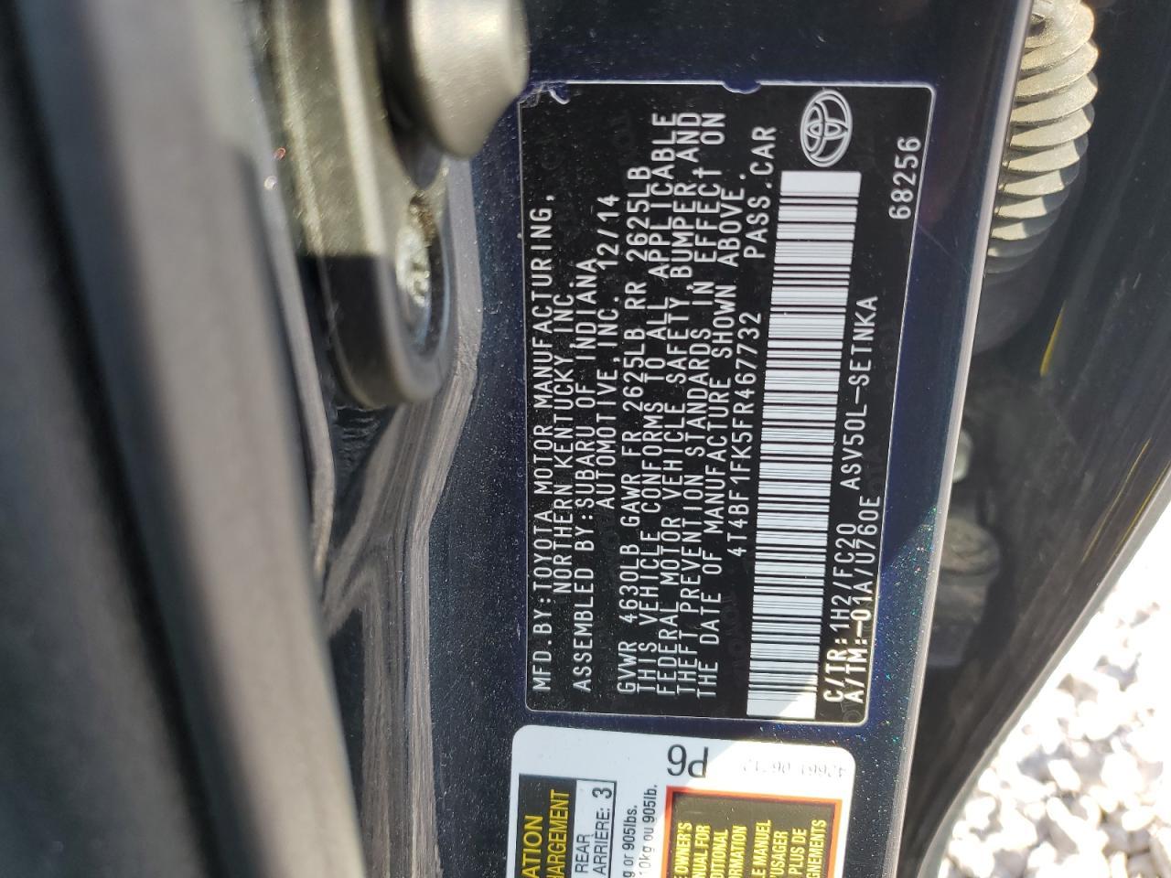 2015 TOYOTA CAMRY