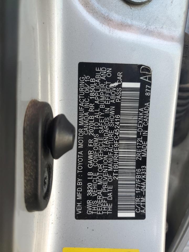 2015 TOYOTA COROLLA