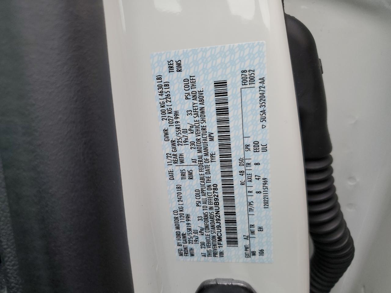 2022 FORD ESCAPE