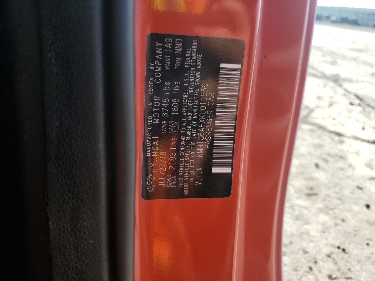 2019 HYUNDAI VELOSTER