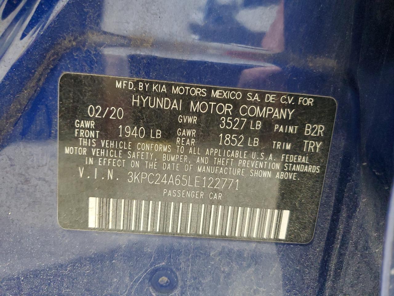 2020 HYUNDAI ACCENT